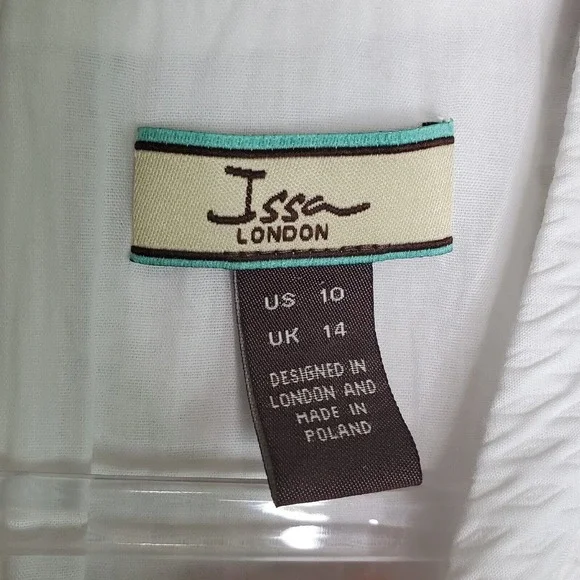 Issa London Womens sleeveless Round Neck White Day Dress Size 10 - Picture 3 of 13